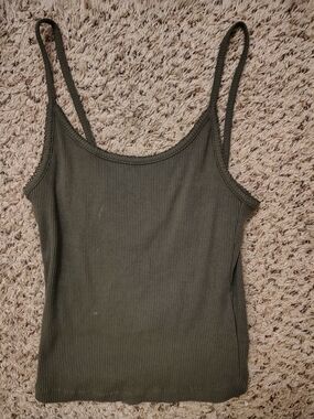 wild fable Olive Green Ribbed Spaghetti Strap Camisole
